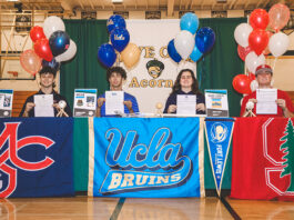 Live Oak’s Aidan Keenan, Landon Stump, Diego Castellanos and Kaitlyn Silva sign letter of intents