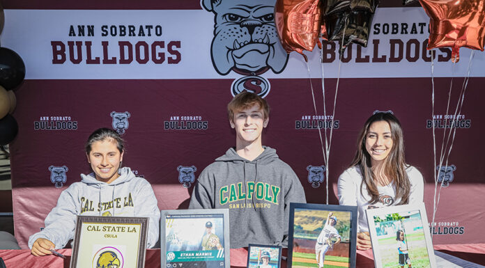 Sobrato’s Daniela Andrade, Ethan Marmie and KK Sullivan sign letter of intent to play at the four-year collegiate level