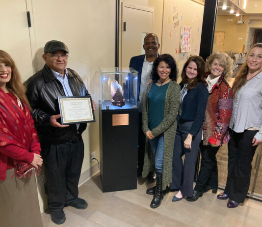 Morgan Hill unveils ‘The Eagle’ Poppy Jasper sculpture