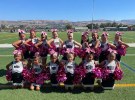 Morgan Hill Raiders Mitey Mites Cheer team headed to Orlando for Pop Warner Nationals competition