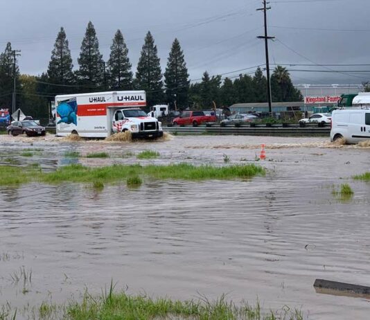 Flooding shuts down southbound Highway 101, other South County roads highway 101 flooding