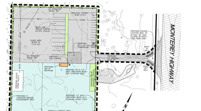 Toilet storage proposed in San Martin monterey road toilet storage site plan
