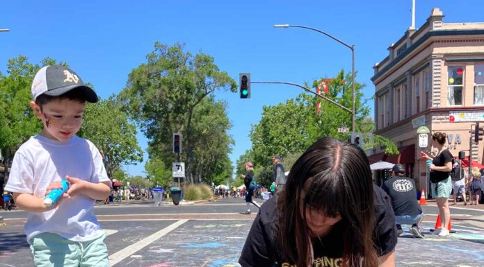 Downtown open and busy