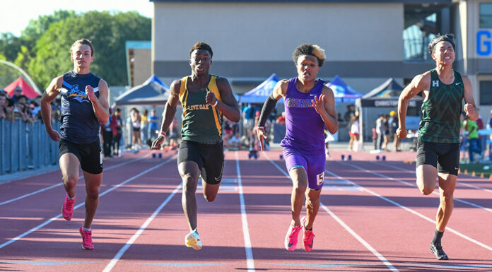 Live Oak High’s Christian Hauge is the CCS 100-meter dash champion