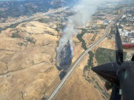 Highway fire burns 70-plus acres in north Morgan Hill