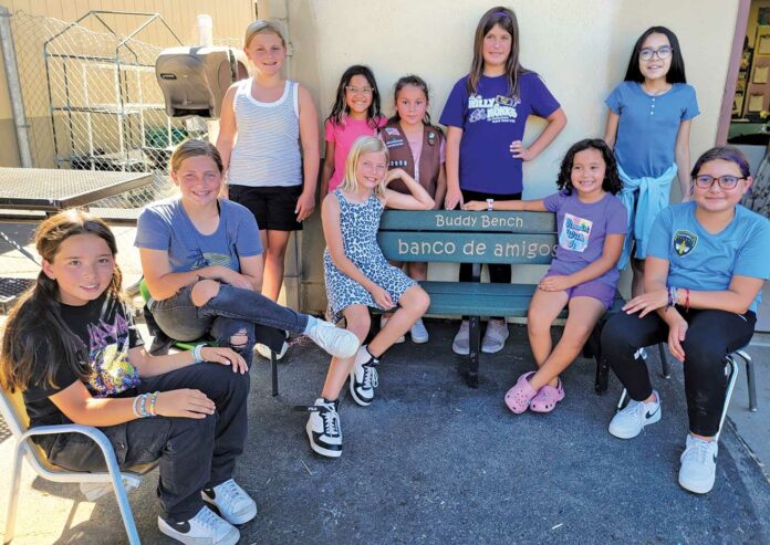 San Martin/Gwinn Elementary School Girl Scout Troop 62658 buddy bench