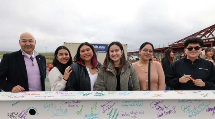Gavilan College celebrates ‘topping out’ of new Hollister campus project