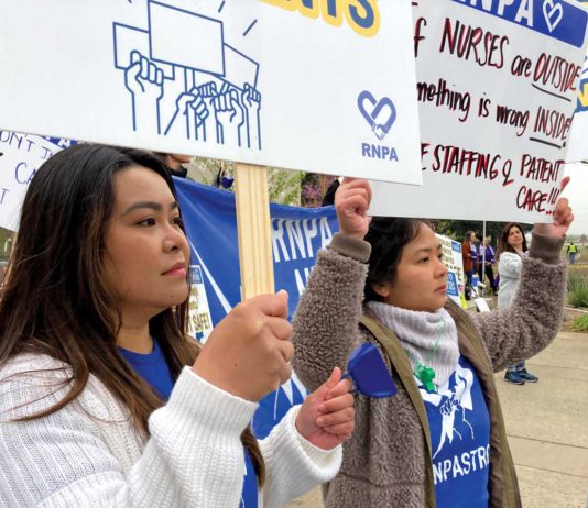 Nurses go on strike at Saint Louise, county hospitals