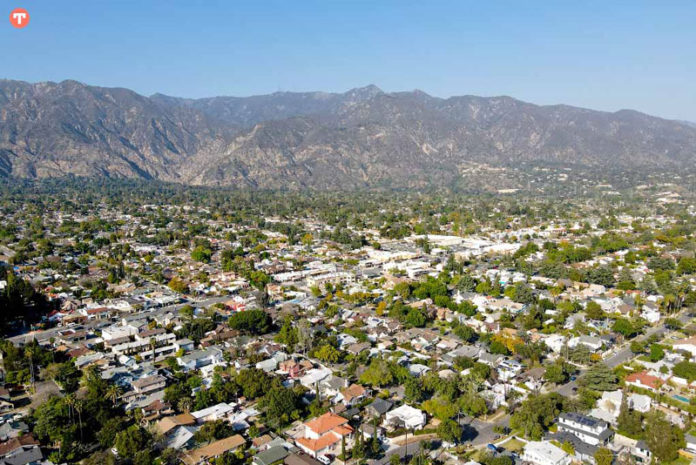 Aerial view of a San Jose neighborhood