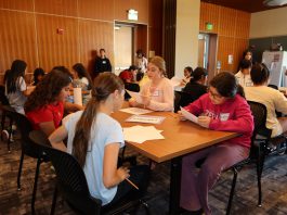 Letter: Young girls tackle math problems