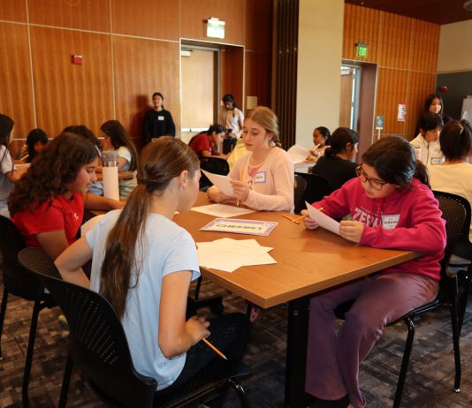 Letter: Young girls tackle math problems