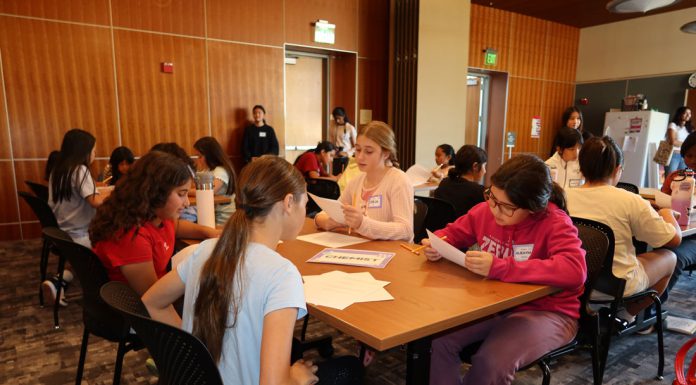 Letter: Young girls tackle math problems