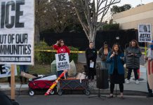 More than 100 protest at Morgan Hill ICE office