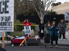 More than 100 protest at Morgan Hill ICE office