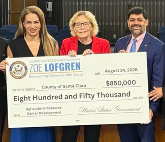 Lofgren delivers $850k check to establish ag resource center in Gilroy